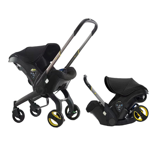 Autostoel Kinderwagen Combo 2-in-1 babyreissysteem Converteerbaar autostoeltje met wielen Lichtgewicht opvouwbare kinderwagen Pasgeboren buggy Draagbare draagzak Wandelwagen voor vliegtuigreizen Compact ontwerp Gemakkelijk opvouwbaar Multifunctionele draagwagen