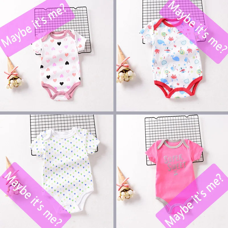 1-2 Stuks Baby Body Voor Pasgeborenen Zomer Baby Romper Meisje/Jongen Kleding 0-12M pasgeboren Kleding Baby Zachte Strakke Babykleertjes