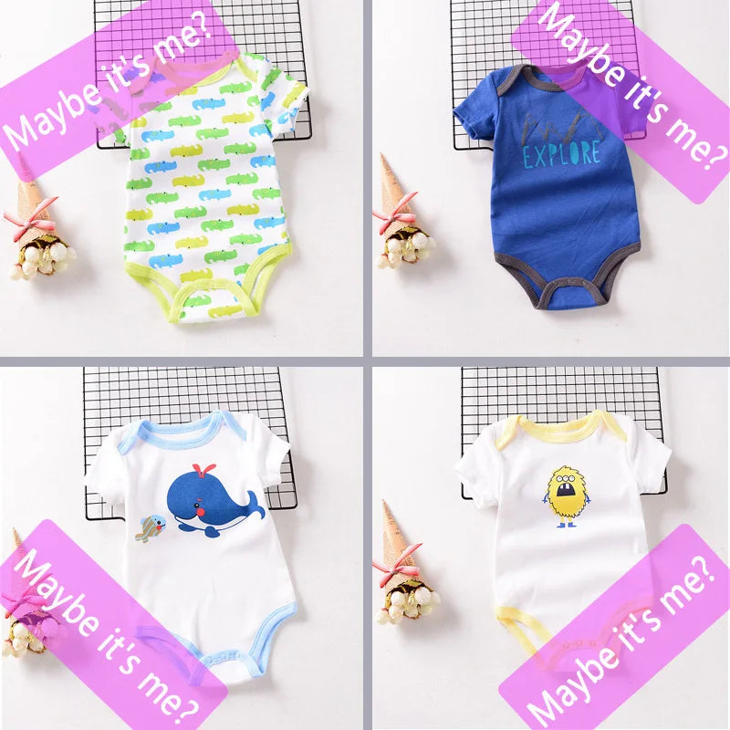 1-2 Stuks Baby Body Voor Pasgeborenen Zomer Baby Romper Meisje/Jongen Kleding 0-12M pasgeboren Kleding Baby Zachte Strakke Babykleertjes