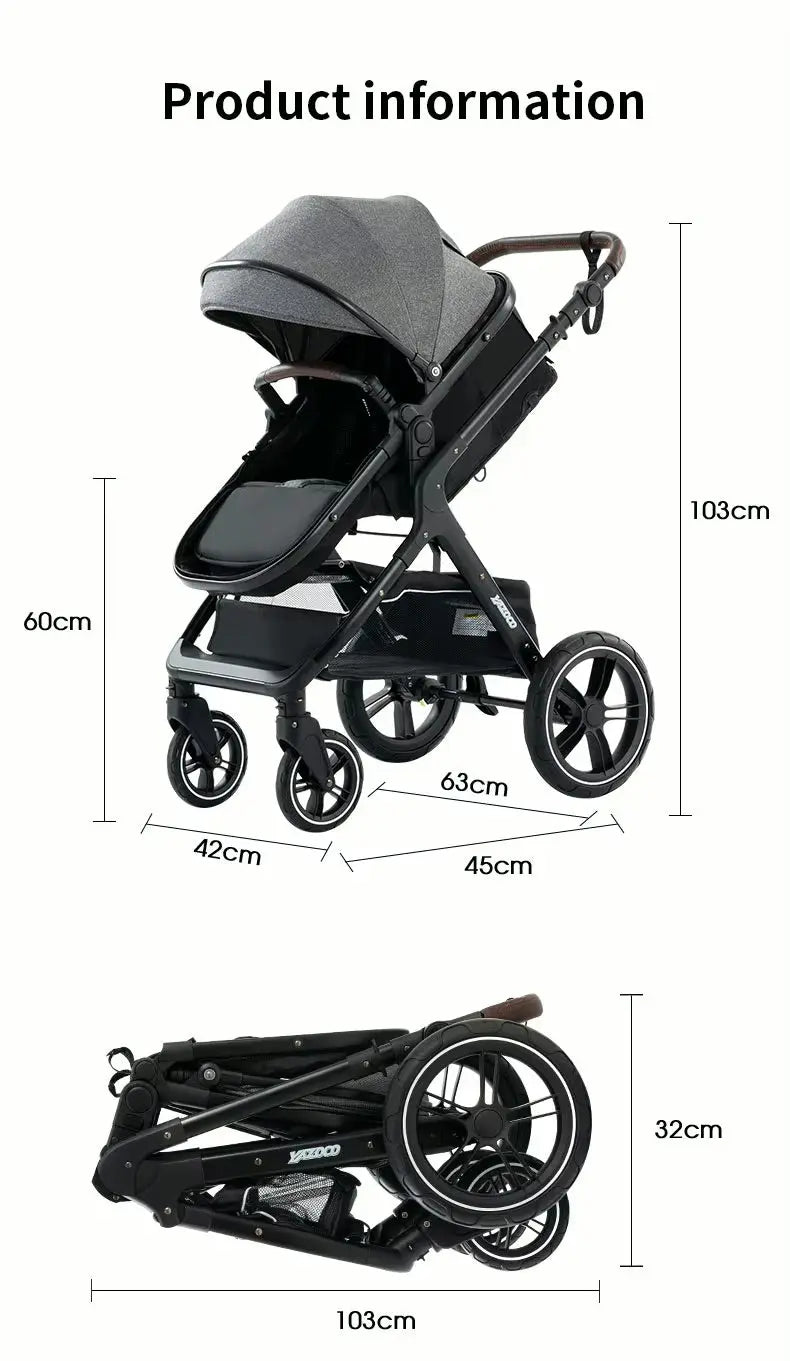 Movebaby™ Luxe 3-in-1 Kinderwagen – Compleet met Accessoires | Verstelbaar, Inklapbaar & Geschikt vanaf Geboorte