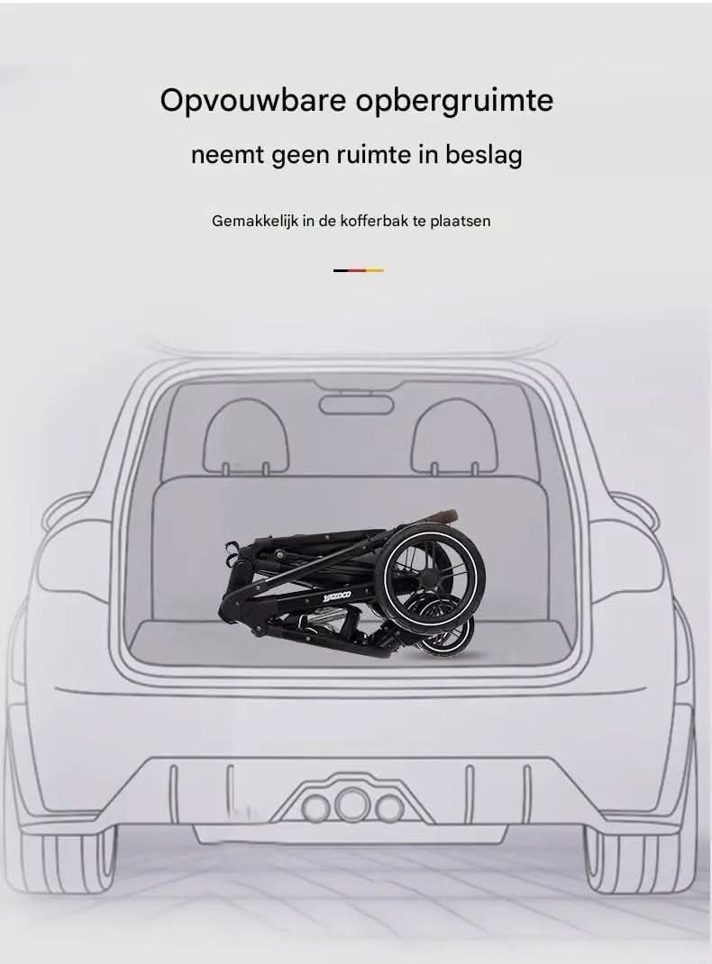 Movebaby™ Luxe 3-in-1 Kinderwagen – Compleet met Accessoires | Verstelbaar, Inklapbaar & Geschikt vanaf Geboorte