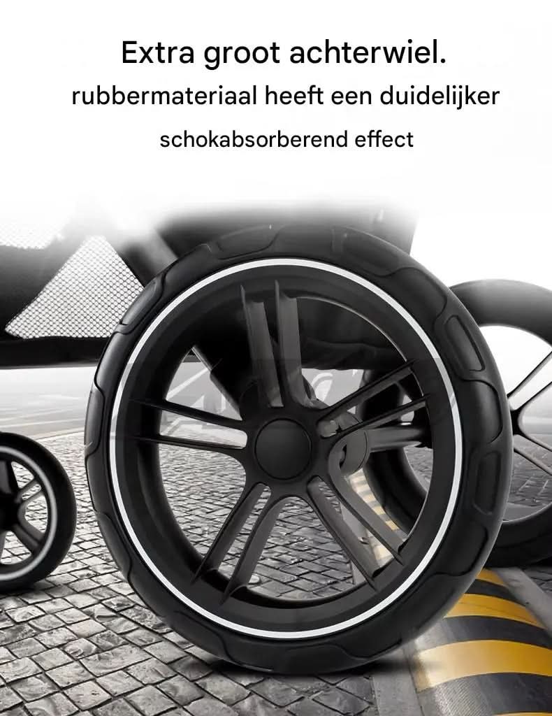 Movebaby™ Luxe 3-in-1 Kinderwagen – Compleet met Accessoires | Verstelbaar, Inklapbaar & Geschikt vanaf Geboorte