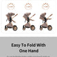 Nieuwste 3-in-1 kinderwagen Draagbare reiskinderwagen Opvouwbare kinderwagens Aluminium frame Hoge landschapsauto voor pasgeboren baby