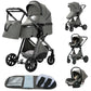 Nieuwste 3-in-1 kinderwagen Draagbare reiskinderwagen Opvouwbare kinderwagens Aluminium frame Hoge landschapsauto voor pasgeboren baby