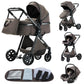 Nieuwste 3-in-1 kinderwagen Draagbare reiskinderwagen Opvouwbare kinderwagens Aluminium frame Hoge landschapsauto voor pasgeboren baby