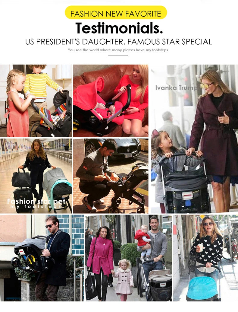 Autostoel Kinderwagen Combo 2-in-1 babyreissysteem Converteerbaar autostoeltje met wielen Lichtgewicht opvouwbare kinderwagen Pasgeboren buggy Draagbare draagzak Wandelwagen voor vliegtuigreizen Compact ontwerp Gemakkelijk opvouwbaar Multifunctionele draagwagen