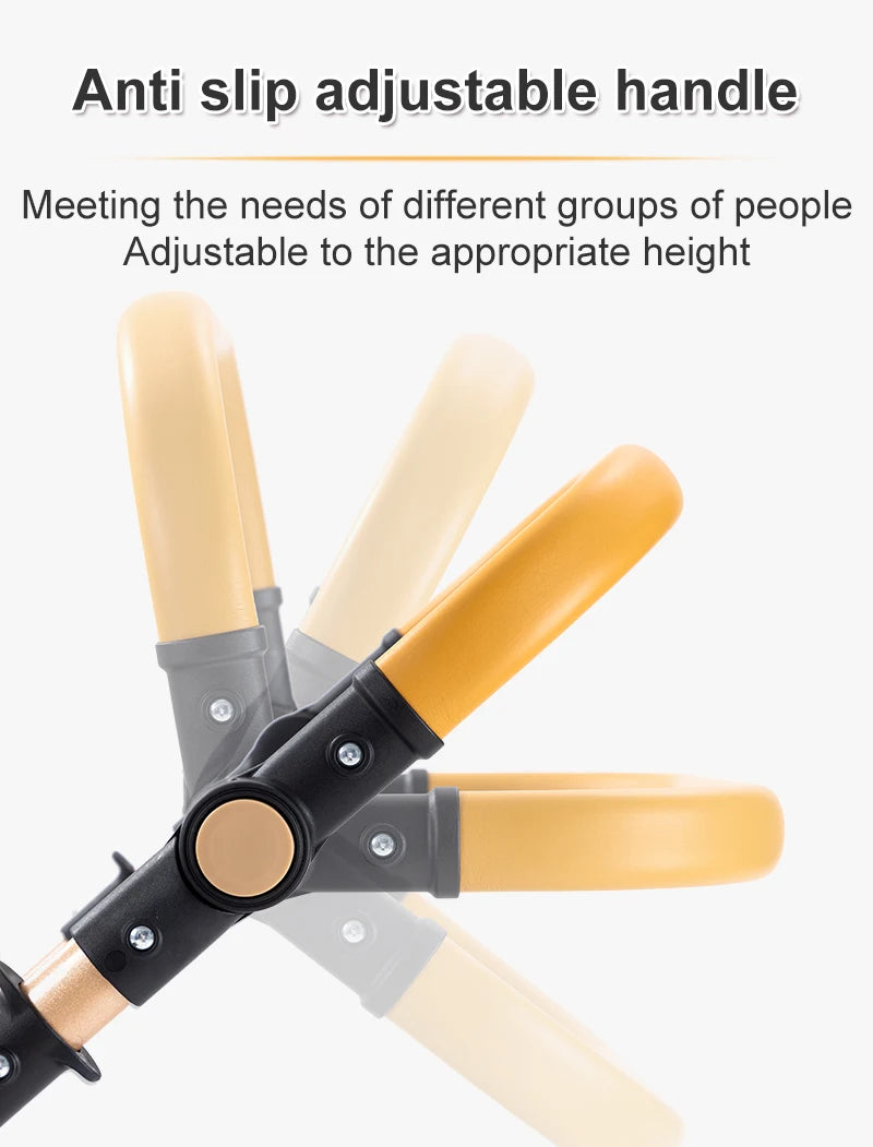 Kinderwagen 3-in-1 luxe draagbare reiskinderwagen opvouwbare kinderwagen hoog landschap aluminium frame pasgeboren kinderwagen ZWART