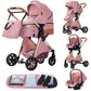 Nieuwste 3-in-1 kinderwagen Draagbare reiskinderwagen Opvouwbare kinderwagens Aluminium frame Hoge landschapsauto voor pasgeboren baby