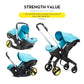 Autostoel Kinderwagen Combo 2-in-1 babyreissysteem Converteerbaar autostoeltje met wielen Lichtgewicht opvouwbare kinderwagen Pasgeboren buggy Draagbare draagzak Wandelwagen voor vliegtuigreizen Compact ontwerp Gemakkelijk opvouwbaar Multifunctionele draagwagen