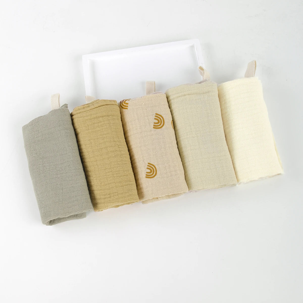 5 Stuks Baby Katoenen Washandje Pasgeboren Spuugdoekje Vierkante Handdoeken 6-Layer Puur Katoen Zacht Absorberend Gaas Katoenen Baby handdoeken