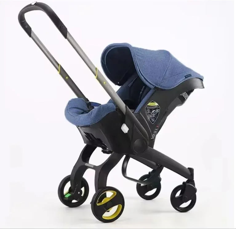 Autostoel Kinderwagen Combo 2-in-1 babyreissysteem Converteerbaar autostoeltje met wielen Lichtgewicht opvouwbare kinderwagen Pasgeboren buggy Draagbare draagzak Wandelwagen voor vliegtuigreizen Compact ontwerp Gemakkelijk opvouwbaar Multifunctionele draagwagen