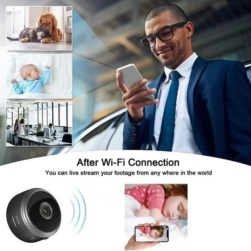 A9 WiFi Mini Camera Draadloze videorecorder Beveiligingscamera Smart Home Monitoring Camera voor baby's en huisdieren