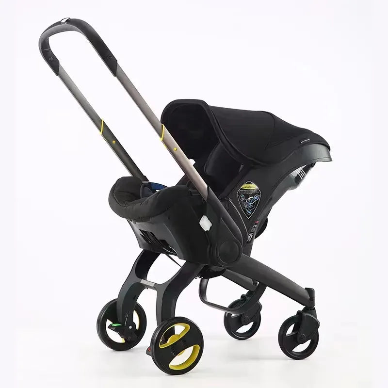 Autostoel Kinderwagen Combo 2-in-1 babyreissysteem Converteerbaar autostoeltje met wielen Lichtgewicht opvouwbare kinderwagen Pasgeboren buggy Draagbare draagzak Wandelwagen voor vliegtuigreizen Compact ontwerp Gemakkelijk opvouwbaar Multifunctionele draagwagen