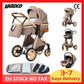 Nieuwste 3-in-1 kinderwagen Draagbare reiskinderwagen Opvouwbare kinderwagens Aluminium frame Hoge landschapsauto voor pasgeboren baby